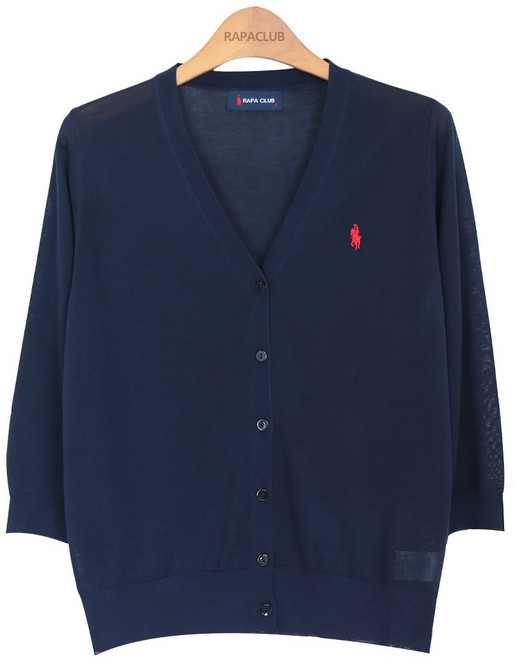 라파클럽 여성용 텐셀 7부 여름 니트 가디건