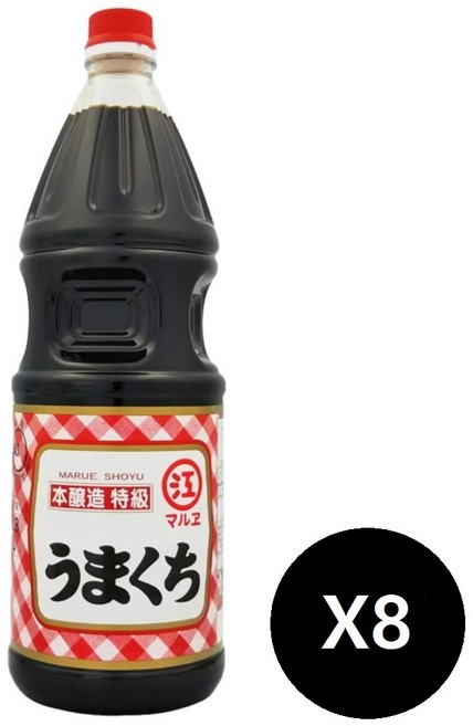 마루에 규슈 단맛 특급 우마구치 일본 양조 간장, 8개, 1.8L