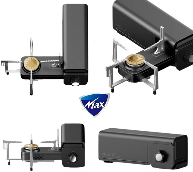 2024년 맥선 맥스 폴드레인지 가스레인지 휴대용 캠핑 부르스타 버너, 다크 그레이, 1개