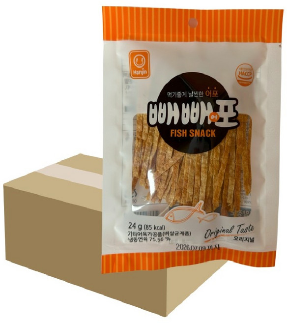 한진 빼빼어포 오리지널 24g, 30개