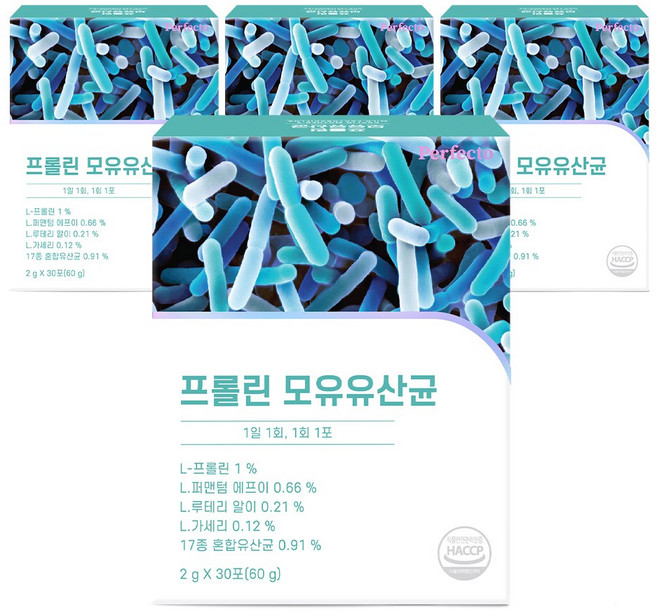 퍼펙토 프롤린 모유 유산균, 60g, 4개