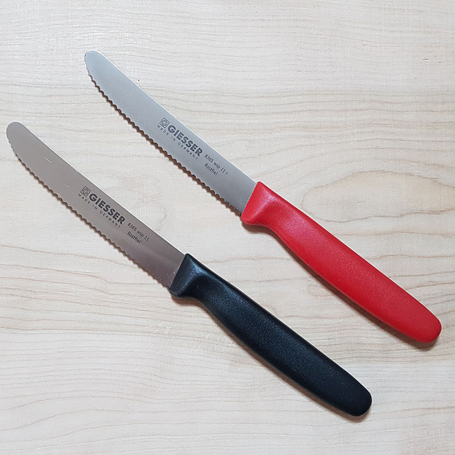 기셀 톱니과도 11cm 칼 회칼 과도 식도, 레드, 1개