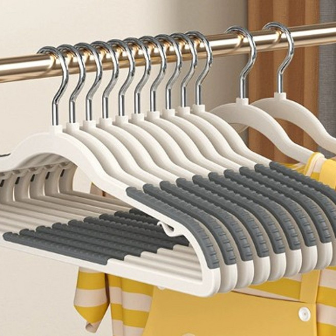 논슬립 고리회전형 어깨뿔방지 매직 옷걸이, 50개, 그레이