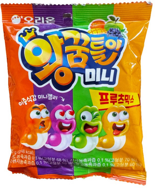 오리온 왕꿈틀이 미니 프루츠믹스, 20개, 75g