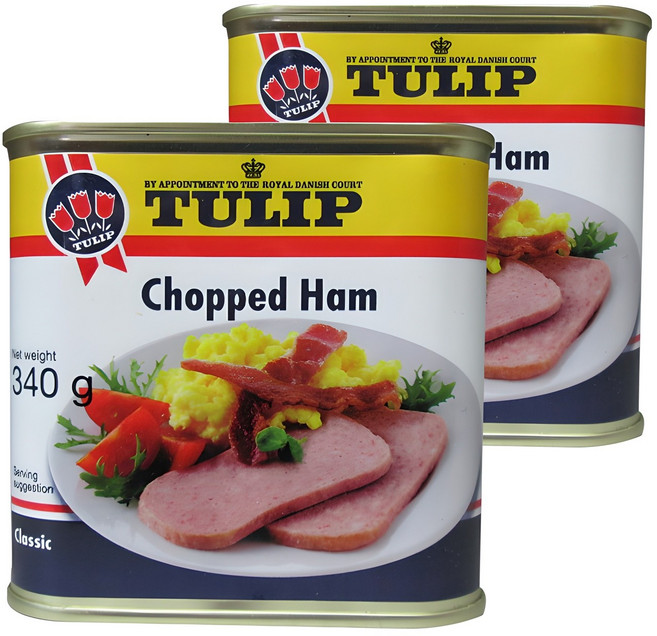 튤립푸드 촙트 햄통조림, 340g, 2개