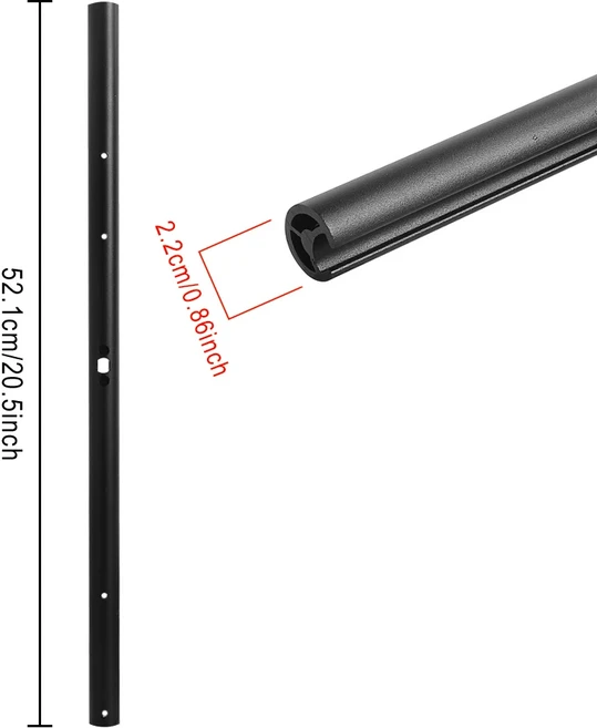 나인봇 맥스 G30 전동 스쿠터용 연장 핸들바 그립 가방 바 홀더 알루미늄 합금 내구성 수리 액세서리, 02 52.1cm handlebar