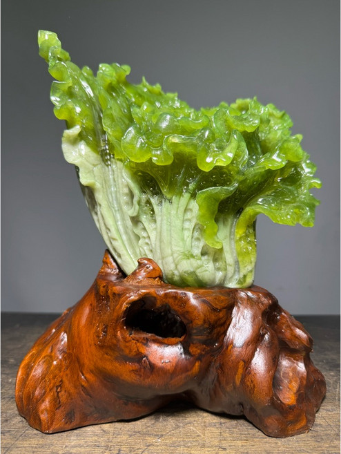 翡翠白菜擺件, 翠綠