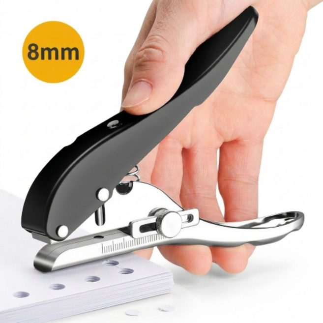 SABUDU 종이 문서 펀칭 타공기, 1개, 8mm x 8mm