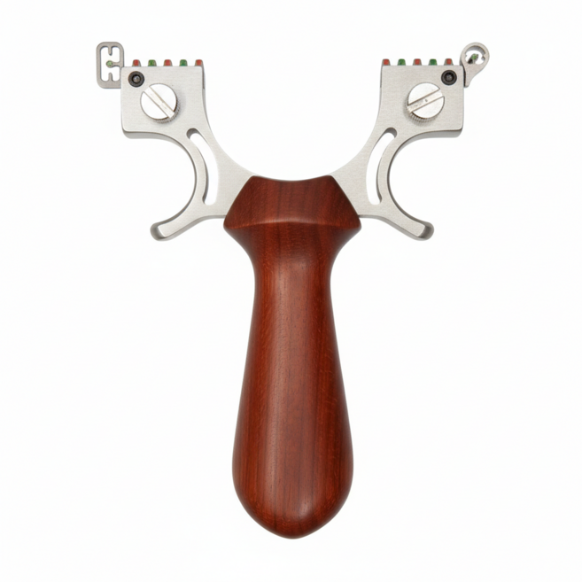 武器酷 【 彈弓 追龍彈弓 】 強力 實木 扁皮筋 追龍X 犀牛角紫檀木, 1個, 簡易套餐 弓+皮筋*2+泥彈*100