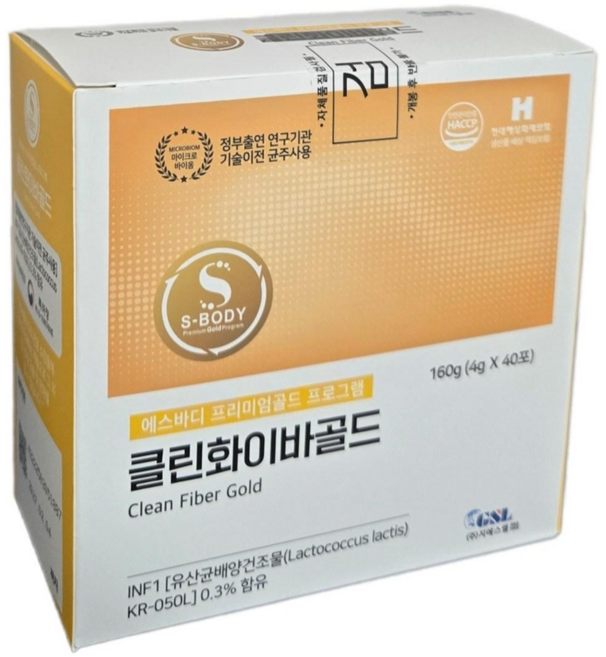 클린화이바골드(40포) 최신정품, 120g, 1박스