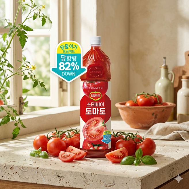 델몬트 스테비아 토마토, 1.5L, 12개