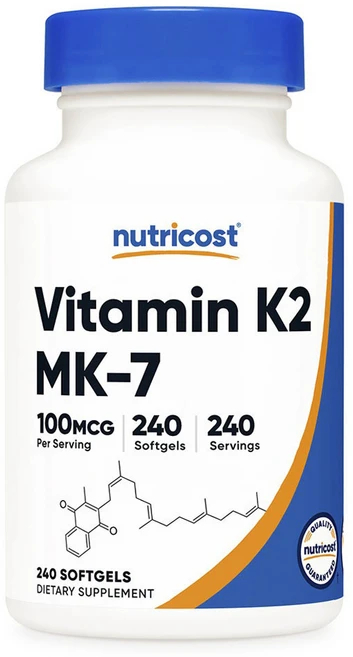 뉴트리코스트 비타민 K2 MK-7 소프트젤, 1개, 240정 - 쿠팡