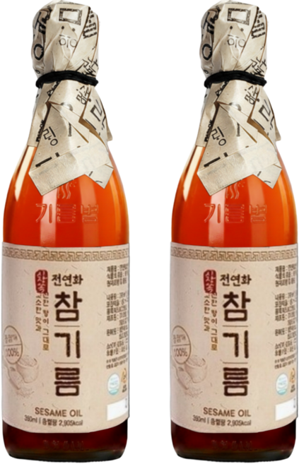 시장쏙 전연화 참기름, 2개, 350ml