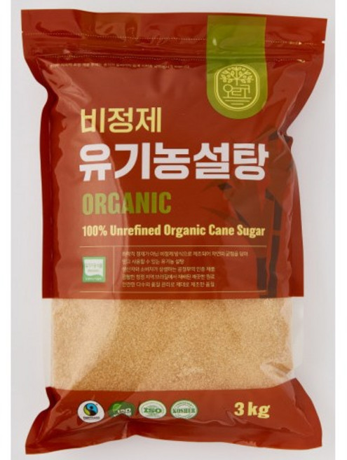 이타자 비정제 유기농 설탕, 1개, 3kg