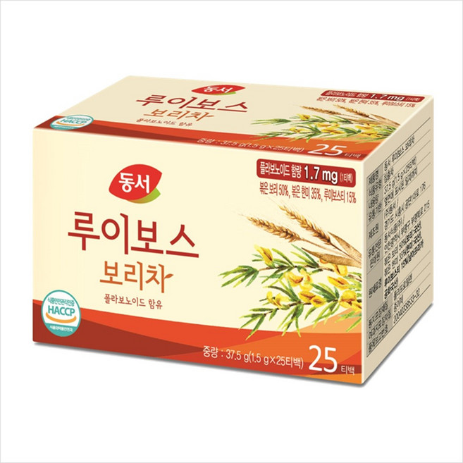 동서 루이보스 보리차, 1.5g, 25개입, 4개