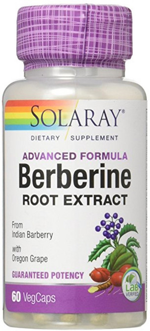 Solaray 小檗鹼根萃取物 250毫克 進階配方 素食膠囊, 60入, 1個