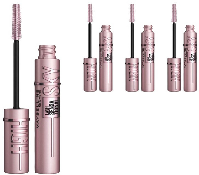 메이블린 래쉬 센세이셔널 스카이 하이 마스카라 7.2ml, 4개, Blackest Black 800