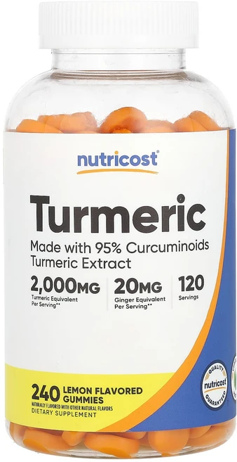 Nutricost 강황 레몬 구미젤리 240개, 1개, 240정 - 쿠팡
