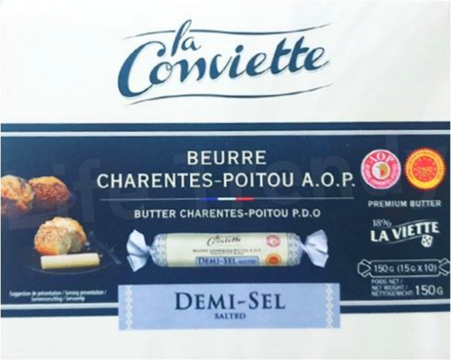 라꽁비에뜨 가염 버터, 150g, 6개