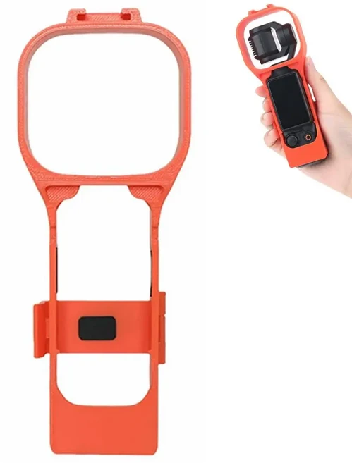 DJI Pocket3 스피드 카메라 케이스 오즈모 링모우 스크린용 필 라이트 마이크 설치 가능, 01 orange