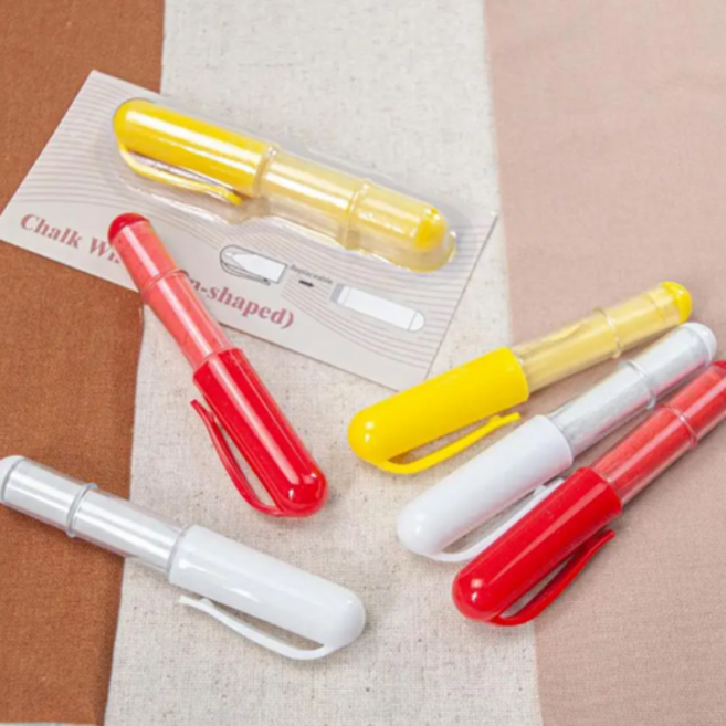 광휘몰 초크펜 분말용 초크 쵸크 재단 재봉 원단 수선 봉재 퀄트 패치워크, 초크펜 레드, 1개