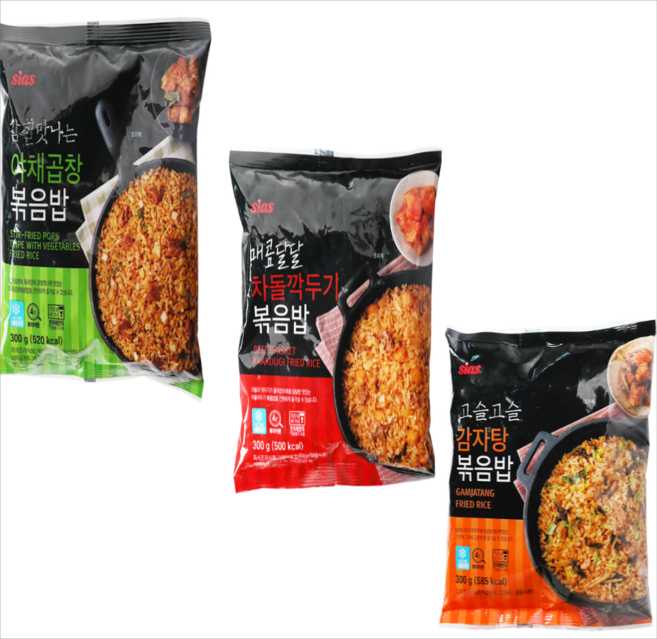 냉동볶음밥 / 야채곱창볶음밥300G + 차돌깍두기볶음밥300G + 감자탕볶음밥300G 3종세트, 300g, 1개