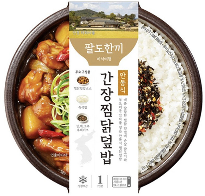 팔도한끼 안동식 간장찜닭덮밥 411g x 3개