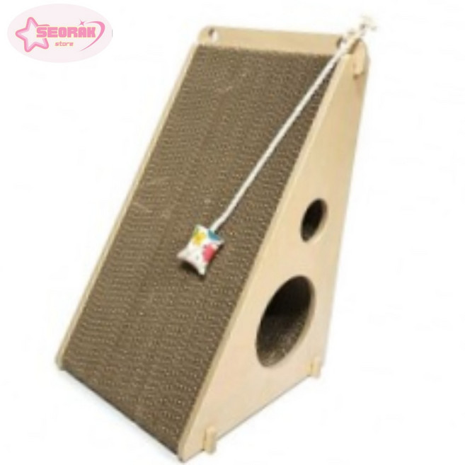 위니펫샵 힐링타임 띵가띵가 삼각터널 스크래쳐 고양이가좋아하는스크래처, 1개