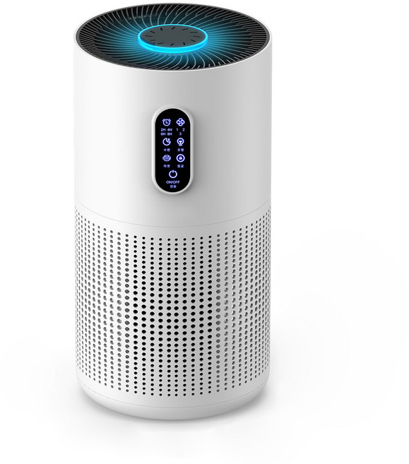 Allilio 공기청정기 저소음 음이온 360도 순환청정 거실 사무실 실내공기청정기, 화이트, M03N