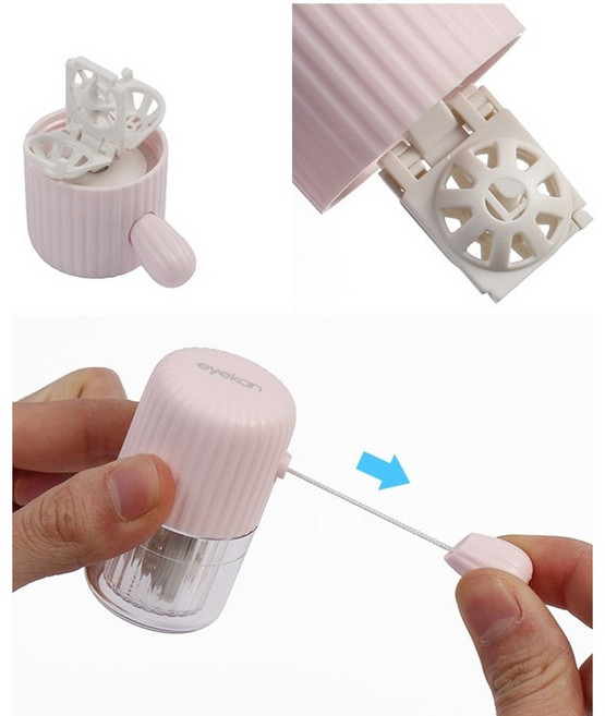 하드 드림 렌즈 단백질제거 소프트 렌즈 세척 접시 보관법 세척기 세정기 세정, 1개