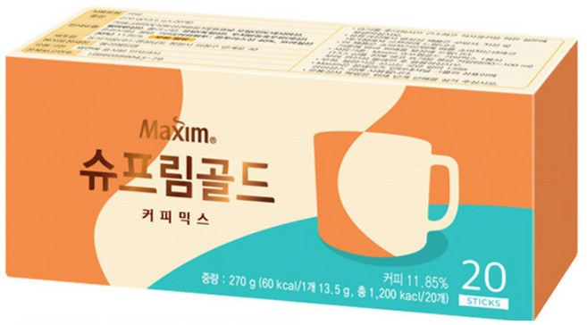 맥심 슈프림 골드 커피믹스, 13.5g, 20개입, 1개