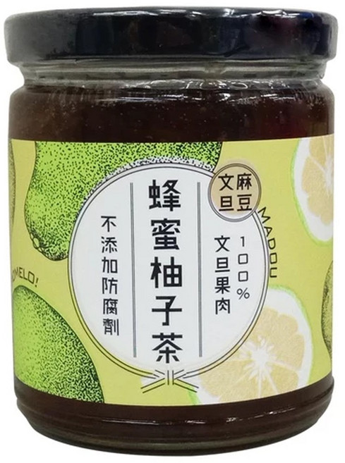 臺南市麻豆區農會 蜂蜜柚子茶 香甜氣息 下午茶點心 蜂蜜 柚子 麻豆文旦 低熱量, 300g, 1入, 1罐