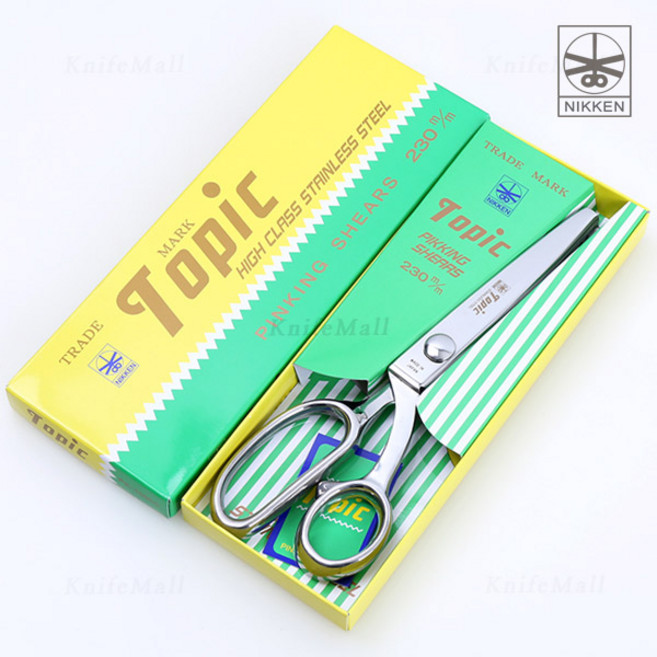 니켄 PK-4500C 토픽 핑킹가위 230mm 지그재그가위, 핑킹가위-올스텐, 1개