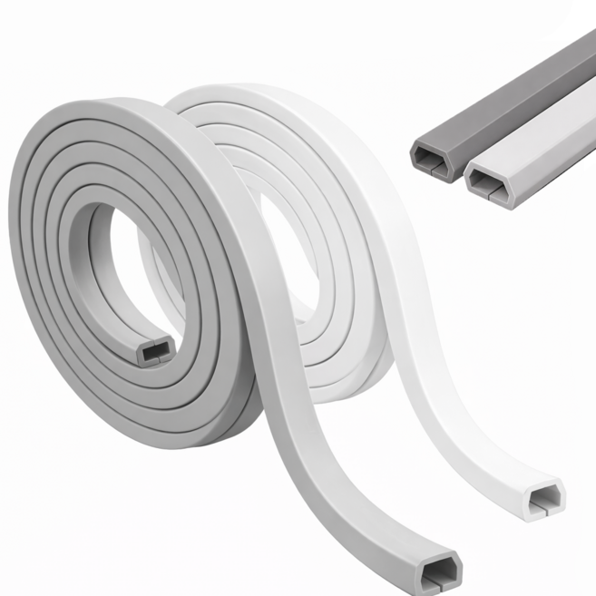 리버브 사다리꼴형 케이블몰딩 3M 벽선정리 얇은선 정리용, 화이트, 1개