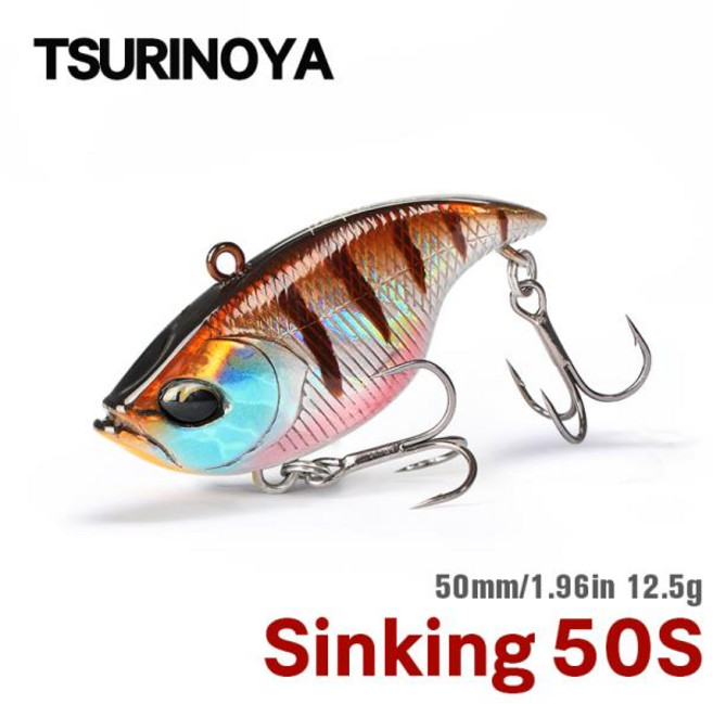 어군탐지기 어탐기 TSURINOYA-50S 진동 TEMPTER 50mm 12.5g 롱 캐스팅 싱킹 낚시 루어 VIB 겨울 립리스 하드 베이트 파이크베이스 용, 05 TEMPTER 50S-J, 01 50mm 1.97in 12.5g