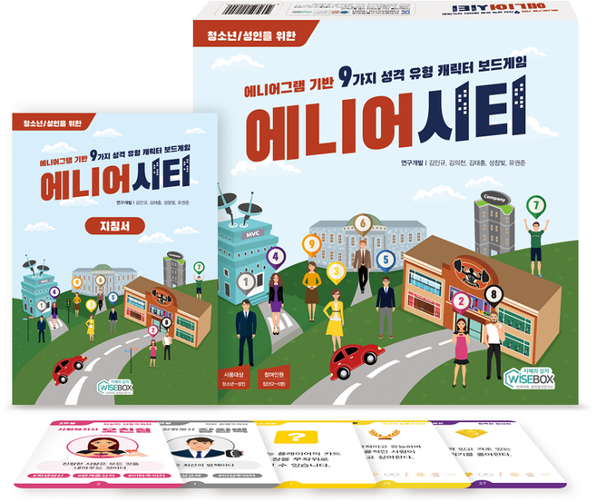 [인싸이트] 에니어시티(애니어그램 기반 9가지 성격 유형 캐릭터 보드게임)