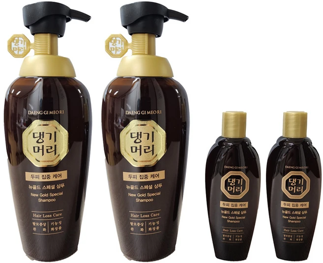댕기머리 뉴골드 스페셜 샴푸 500ml + 145ml, 2개, 645ml - 쿠팡