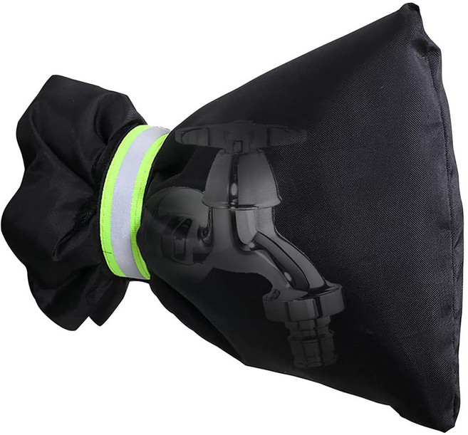 비바띵즈 수도 동파 방지 커버 야외 수도꼭지 보온덮개, 1개