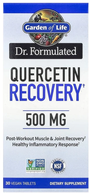 가든오브라이프 닥터 포뮬레이티드 퀘르세틴 리커버리 500mg 비건 30정, 상품, 1개 - 쿠팡