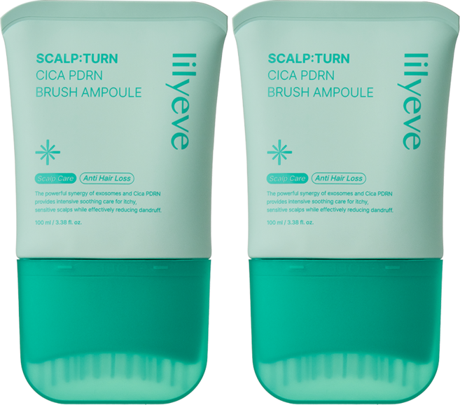 릴리이브 스칼프턴 시카 PDRN 앰플 탈모 쿨링 지성 비듬 각질 스케일링, 2개, 100ml