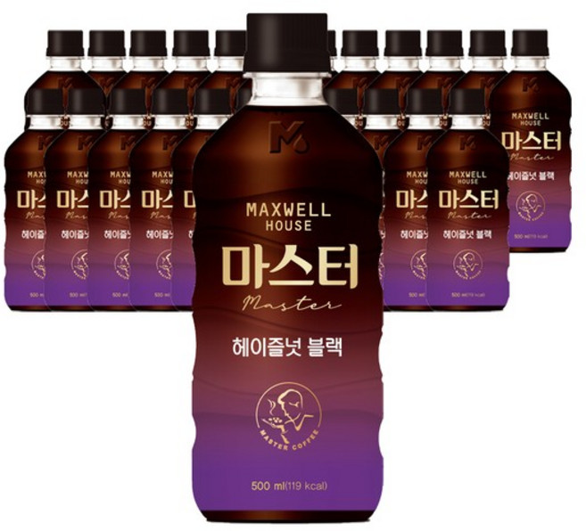 맥스웰하우스 마스터 헤이즐넛블랙 500ml PET x24, 24개입