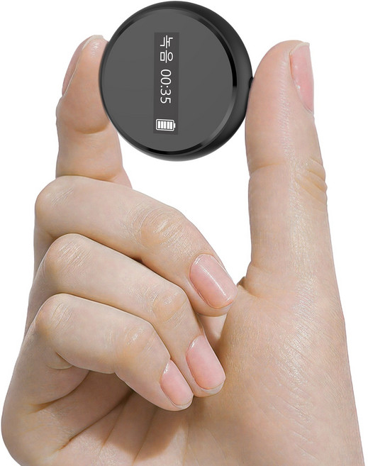 RUN기술 휴대용 고음질 초소형 녹음기 장시간 강의 위장 녹음 소형 64GB, 블랙