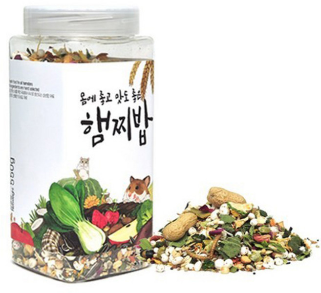 몸에좋고 맛도좋은 햄찌밥 사료, 550g, 4개