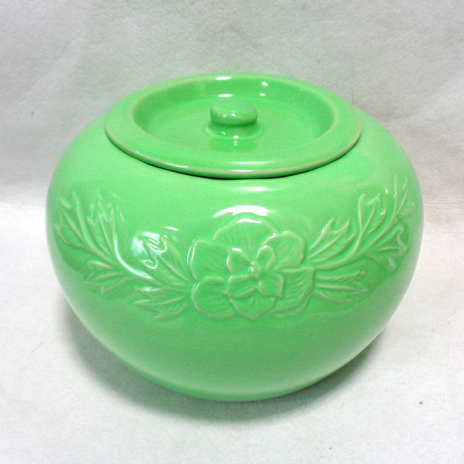 대형 전통 녹색요강 청자 목단 도자기 복요강 도자기요강