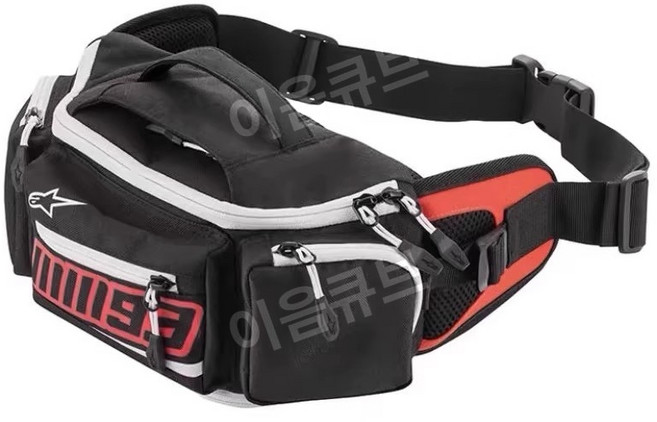 알파인스타 이음큐브 오토바이 허리백 힙색 가방 바이크, 93검정+알파키링