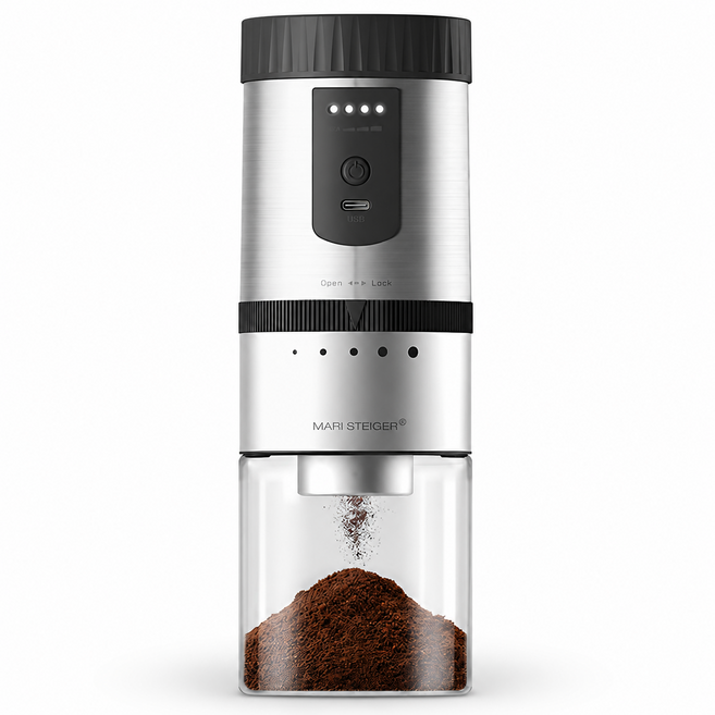 7위 - LUMI COFFEE LAB 충전식 전자동 무선 커피그라인더 S40 플러스, 1개, 실버, 120ml