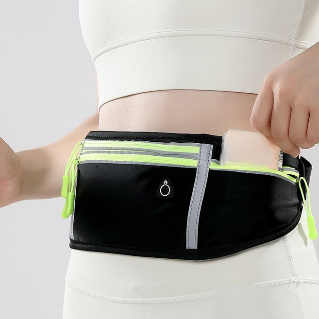 프롬도로시 요술가방 산책 러닝 조깅 힙색, 블랙, 1개