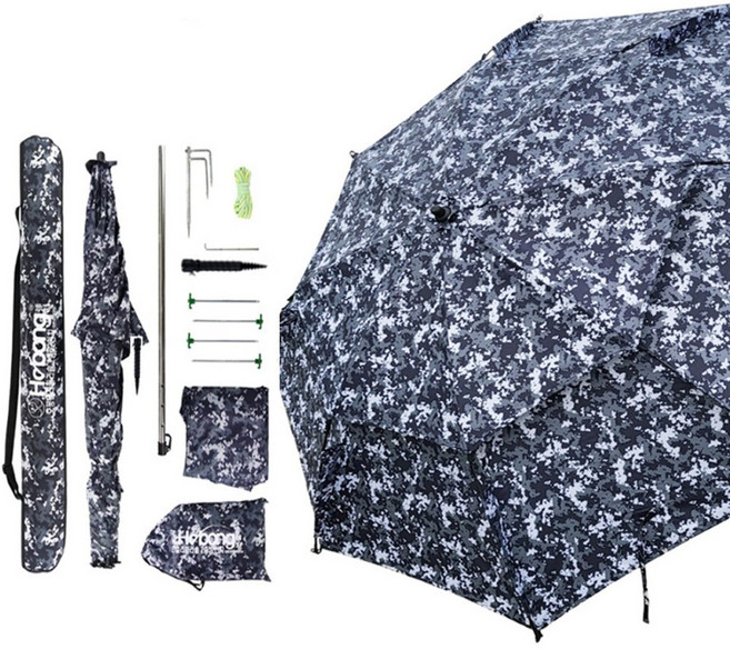 호봉실업 밀리터리 52인치 2층 암막 낚시 파라솔, 파라솔 단품