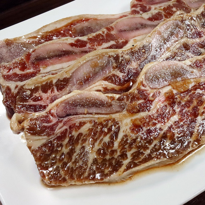 마블팩토리 LA소양념갈비-프리미엄 꽃갈비/부드러운 마블링/순수 과일양념, 1개, 1kg