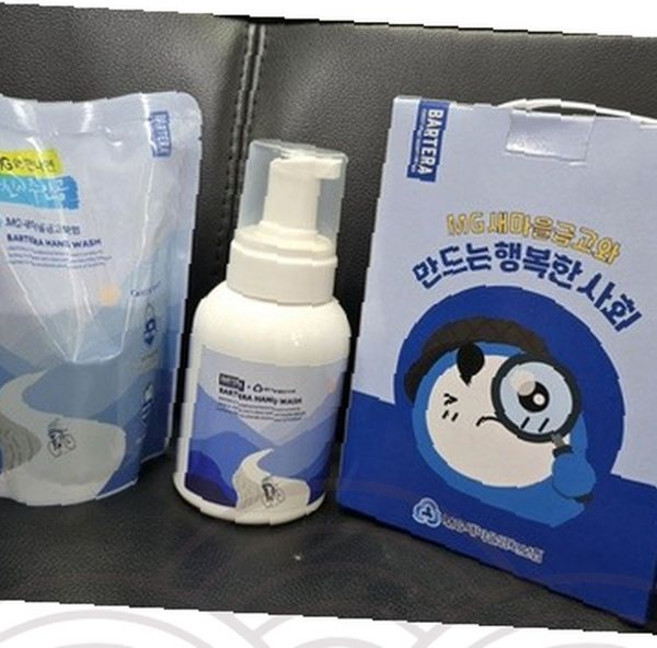 바르테라 물비누 핸드워시 거품 손세정 항균 보습 리필 용기 세트, 1ml